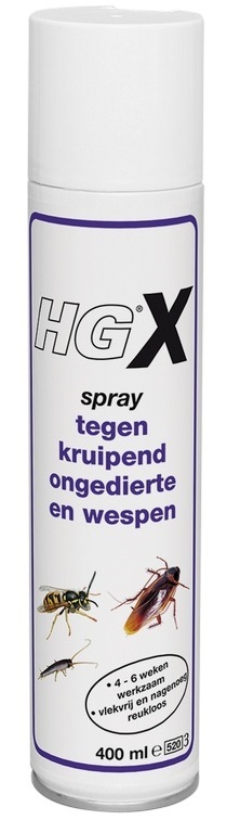 HGX spray tegen kruipend ongedierte en wespen